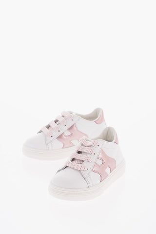 Sneakers Basse in Pelle con Dettagli Metallizzati