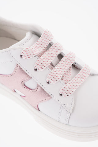 Sneakers Basse in Pelle con Dettagli Metallizzati