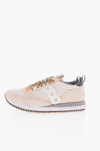 Suede Low-Top Sneakers with Track and Painting Sole