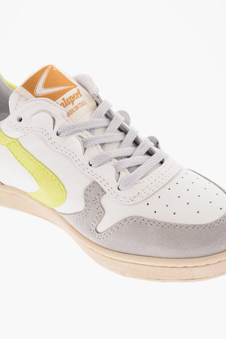 Sneakers SUPER in Pelle con Dettagli a Contrasto