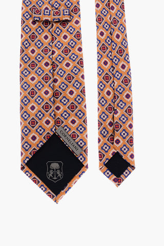 Azulejos Motif Silk Tie