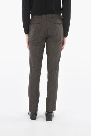Wool and Silk Elegant Trousers with Pleat