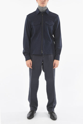 SPORTSWEAR Felpa con Zip e Bottone e Tasca con Aletta