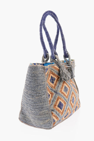 Borsa a Spalla HOLY in Rafia Intrecciata