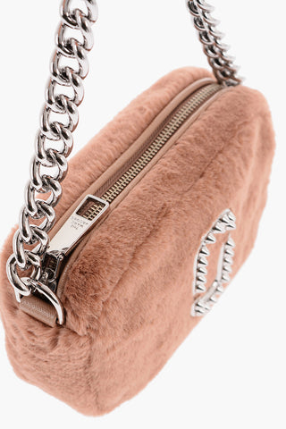 Eco-fur THE SNAPSHOT Mini Crossbody Bag with Studs