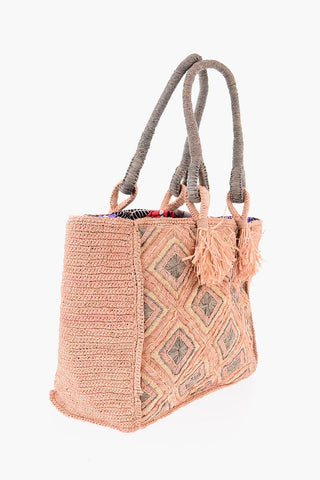 Woven Raffia HOLY Tote Bag
