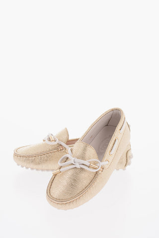 Metallic Leather Boat Deck Shoes