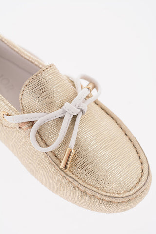 Metallic Leather Boat Deck Shoes