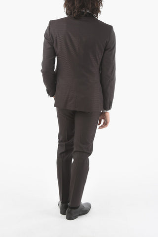 CC COLLECTION virgin wool and silk side vents CERIM. REFINED 3 piece waistcoat suit