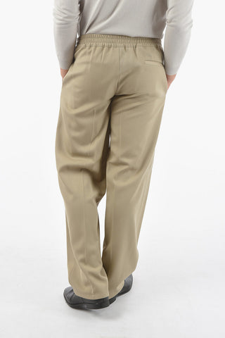 ID virgin wool drawstring waist pants
