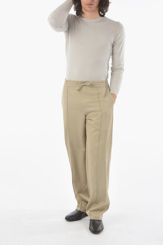 ID virgin wool drawstring waist pants