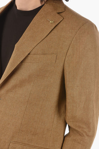 CC COLLECTION giacca a 2 bottoni RIGHT in lino con due spacchi