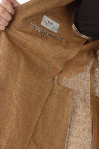 CC COLLECTION giacca a 2 bottoni RIGHT in lino con due spacchi