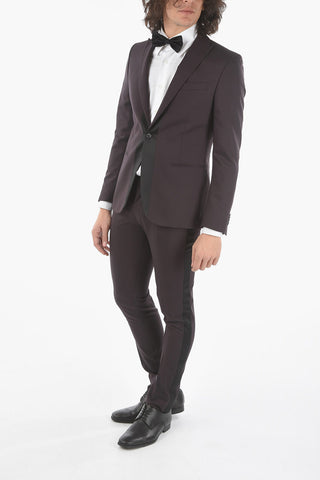 CC COLLECTION CERIM.RESET peak lapel 1-button suit with piping Pants