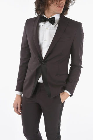 CC COLLECTION CERIM.RESET peak lapel 1-button suit with piping Pants