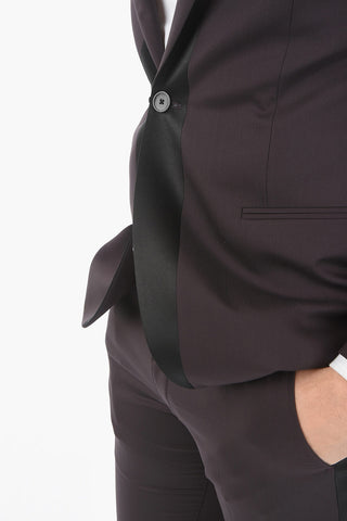 CC COLLECTION CERIM.RESET peak lapel 1-button suit with piping Pants