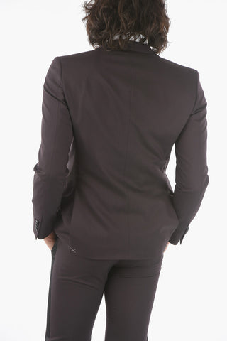 CC COLLECTION CERIM.RESET peak lapel 1-button suit with piping Pants