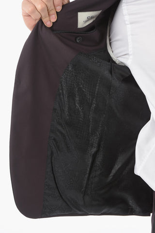 CC COLLECTION CERIM.RESET peak lapel 1-button suit with piping Pants