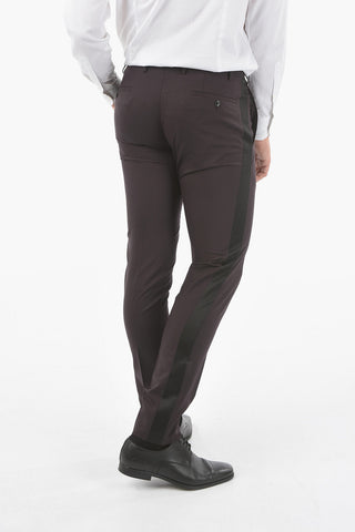 CC COLLECTION CERIM.RESET peak lapel 1-button suit with piping Pants