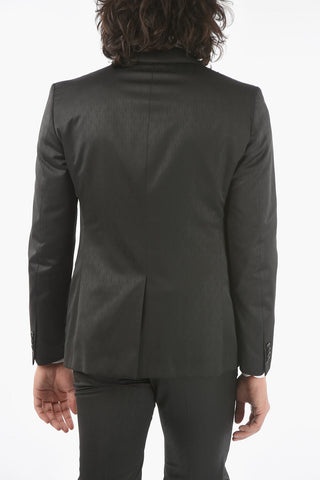 CC COLLECTION All-Over Geometric Drawing RESET CERIMONIA peak lapel 1-button suit