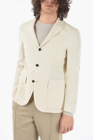 Crochet Motif SPORTSWEAR 3-Buttons Blazer With Patch Pockets