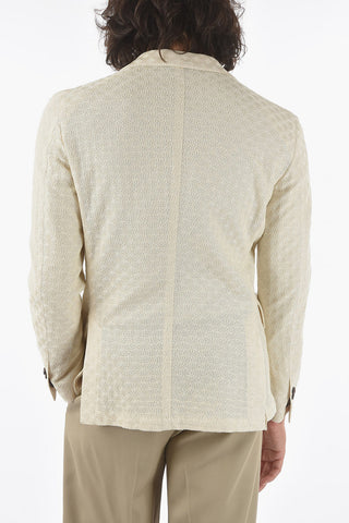 Crochet Motif SPORTSWEAR 3-Buttons Blazer With Patch Pockets