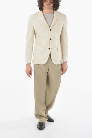 Crochet Motif SPORTSWEAR 3-Buttons Blazer With Patch Pockets