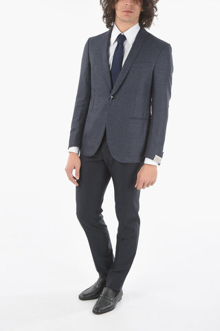 wool and silk center vent shawl lapel  CERIM.ACADEMY 1-button suit