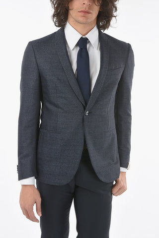 wool and silk center vent shawl lapel  CERIM.ACADEMY 1-button suit
