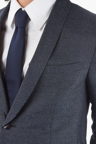 wool and silk center vent shawl lapel  CERIM.ACADEMY 1-button suit