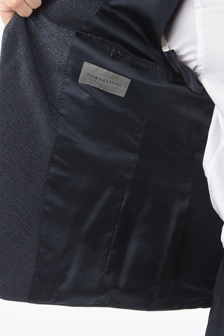 wool and silk center vent shawl lapel  CERIM.ACADEMY 1-button suit