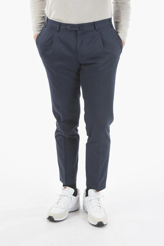 SARTORIA Cotton and Cashmere Single Pleated Pants