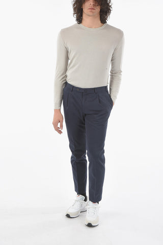SARTORIA Cotton and Cashmere Single Pleated Pants
