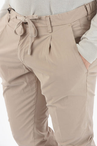 CC COLLECTION Single Pleat Stretch Cotton Pants