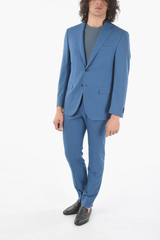 virgin wool side vents notch lapel ACADEMY 2-button suit