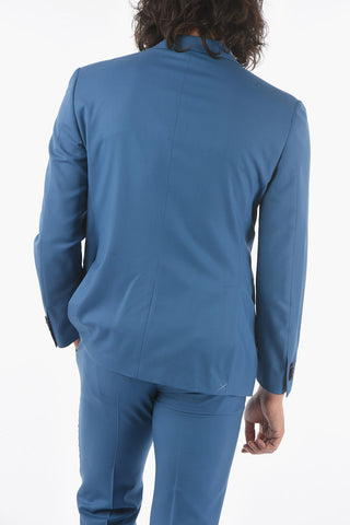 virgin wool side vents notch lapel ACADEMY 2-button suit