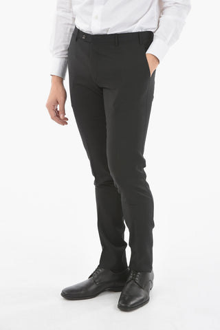 CC COLLECTION silk and virgin wool CERIM.RESET shawl lapel plain hems 3 piece waistcoat suit