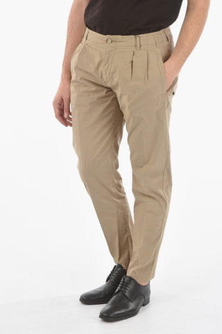 ID Cotton Stretch HUANTED Double pleated Pants
