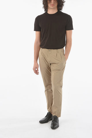 ID Cotton Stretch HUANTED Double pleated Pants
