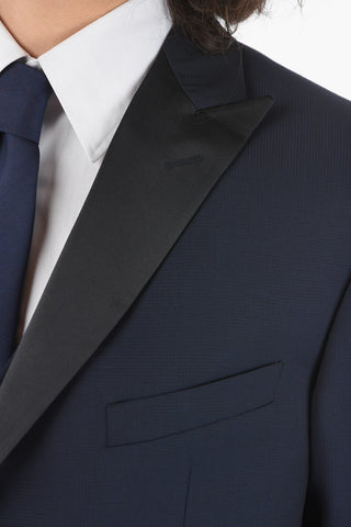 CC COLLECTION Two-Tone virgin wool RIGHT CERIMO. peak lapel 3 piece waistcoat suit