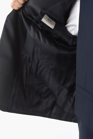 CC COLLECTION Two-Tone virgin wool RIGHT CERIMO. peak lapel 3 piece waistcoat suit