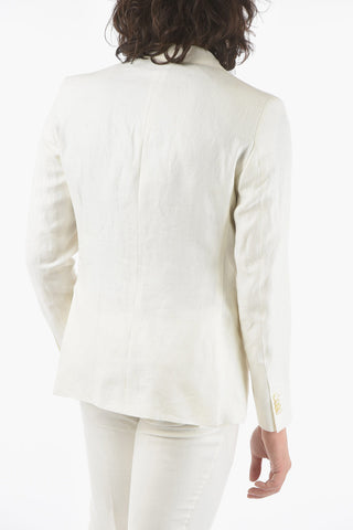 CC COLLECTION twill Linen RESET notch lapel 2-button suit