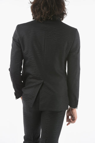animal patterned center vent shawl lapel CERIM. ACADEMY 2-button suit