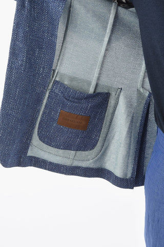 ID side vents notch lapel 2-button blazer