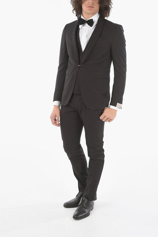 center vent shawl lapel CERIM.ACADEMY 3 piece waistcoat suit