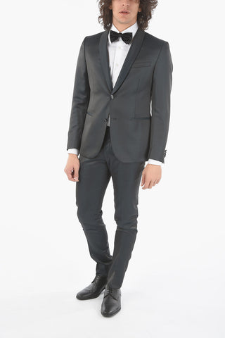 CC COLLECTION abito 2 bottoni CERIM.RESET due spacchi collo sciallato