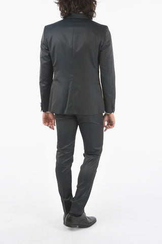 CC COLLECTION abito 2 bottoni CERIM.RESET due spacchi collo sciallato