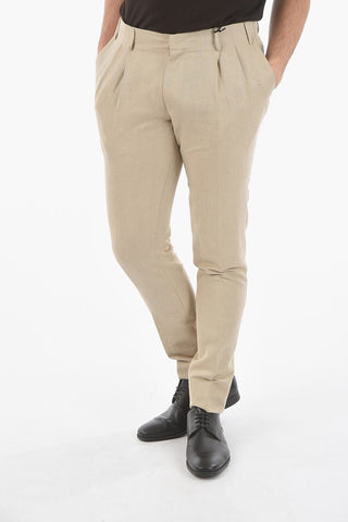 CC COLLECTION Flax and Cotton Double Pleat RESET Pants