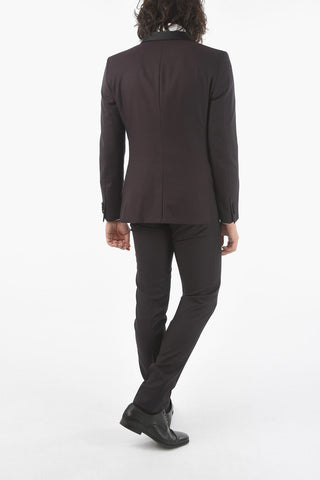 CC COLLECTION virgin wool and silk side vents shawl lapel CERIM. RESET 1-button suit