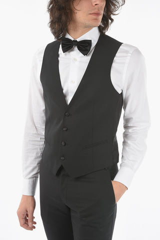 CC COLLECTION abito tre pezzi con gilet CERIM.RESET uno spacco collo sciallato